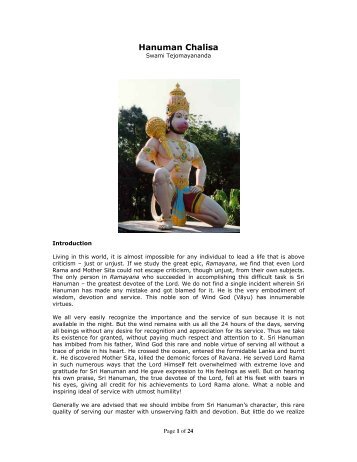 Hanuman Chalisa - Chinmaya Mission Dallas/Fort worth