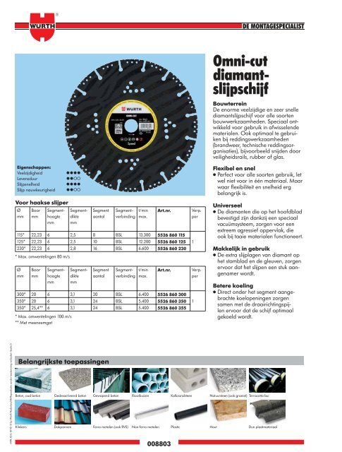 5. Materiaal- bewerking - WÃ¼rth Nederland