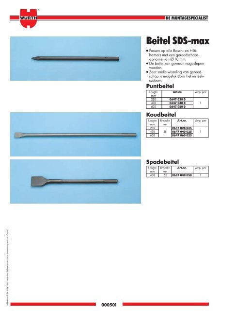 5. Materiaal- bewerking - WÃ¼rth Nederland