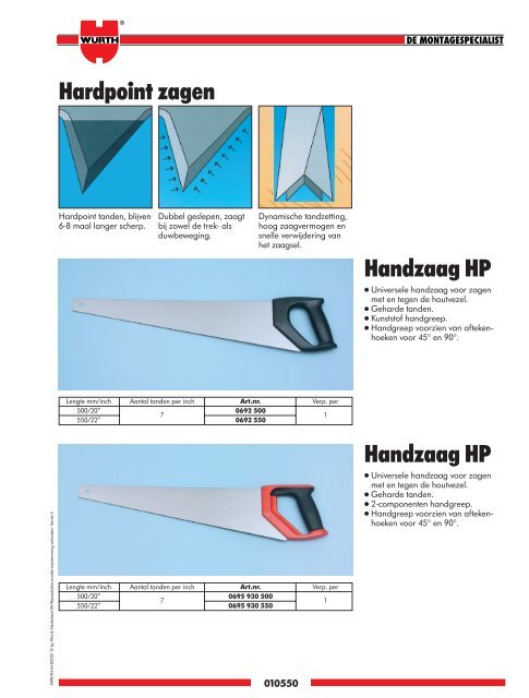 5. Materiaal- bewerking - WÃ¼rth Nederland