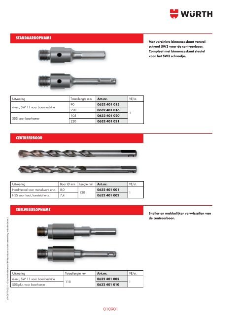 5. Materiaal- bewerking - WÃ¼rth Nederland