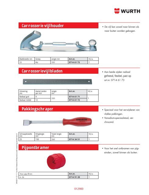 5. Materiaal- bewerking - WÃ¼rth Nederland