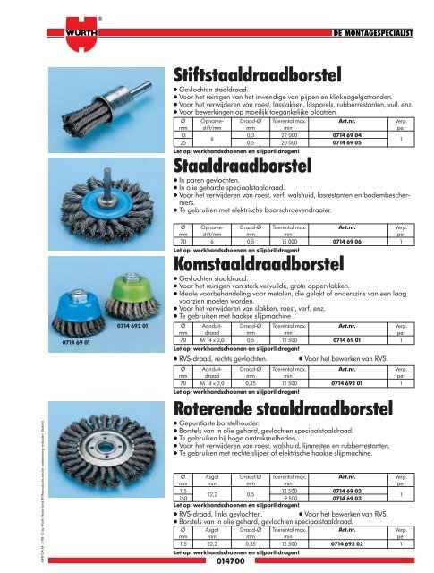 5. Materiaal- bewerking - WÃ¼rth Nederland