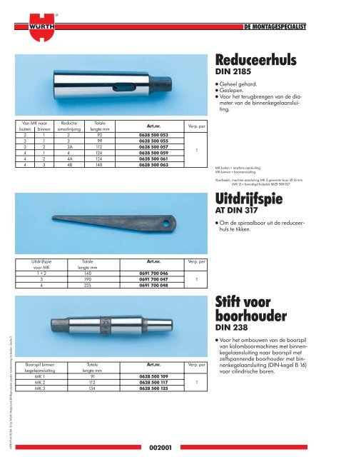 5. Materiaal- bewerking - WÃ¼rth Nederland