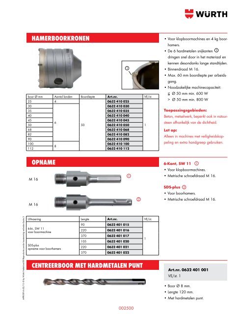 5. Materiaal- bewerking - WÃ¼rth Nederland