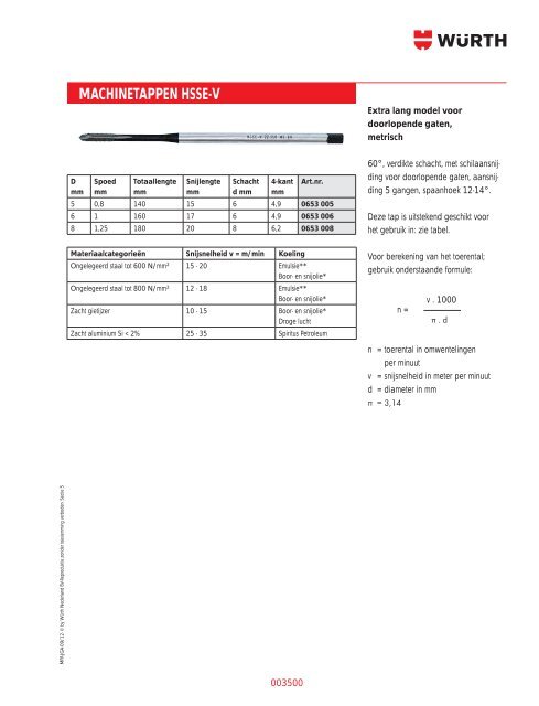 5. Materiaal- bewerking - WÃ¼rth Nederland