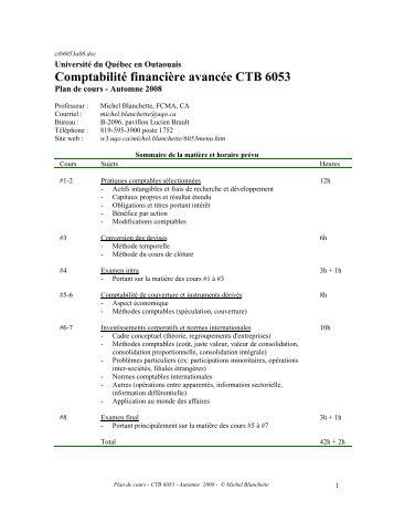 ComptabilitÃ© financiÃ¨re avancÃ©e CTB 6053 - Site Web Ã  vocation ...