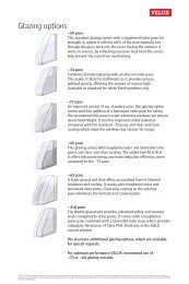 Further technical information on VELUX Glazing units