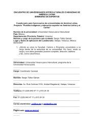 Universidad Veracruzana Intercultural - Programa Universitario ...