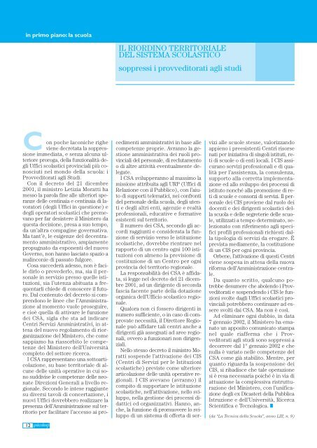 Notiziario n. 5/2001 - Ordine degli Psicologi del Lazio