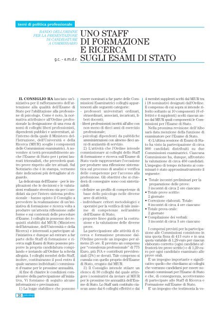 Notiziario n. 5/2001 - Ordine degli Psicologi del Lazio