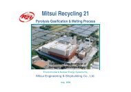 Mitsui Recycling 21 Pyrolysis Gasification & Melting Process