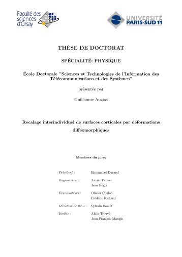 th`ese de doctorat - Neurosciences Cognitives & Imagerie CÃ©rÃ©brale ...