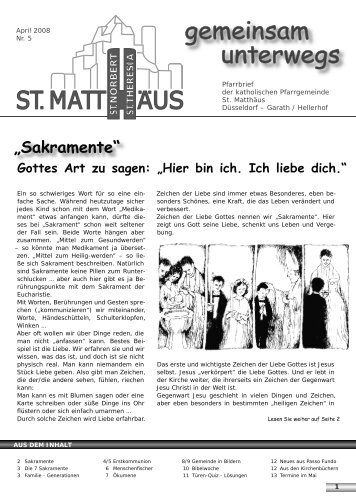 gemeinsam unterwegs - Katholische Pfarrgemeinde St. Matthäus ...
