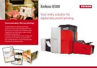 Xeikon 8500 Specification Sheet