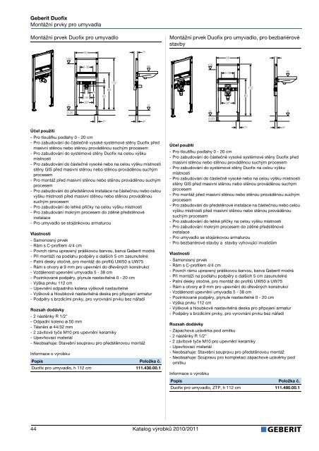 Katalog - Geberit Duofix - DumTechno.cz