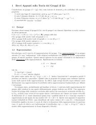 Appunti in teoria dei gruppi