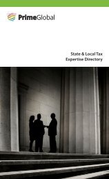 to access the PrimeGlobal State & Local Tax Expertise Directory.