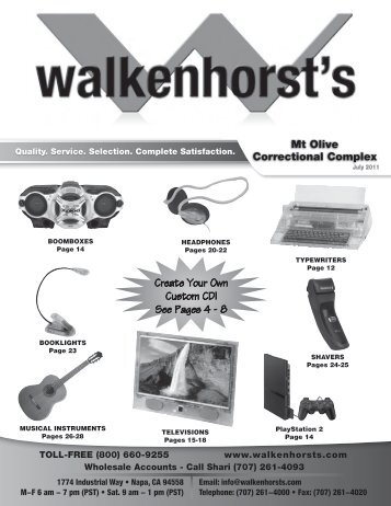 2011 - 2012 Mt. Olive Correctional Complex Catalog - Walkenhorst's