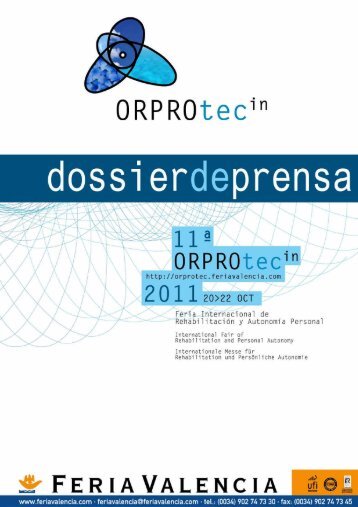 DOSSIER DE PRENSA 2011 - Orprotec - Feria Valencia