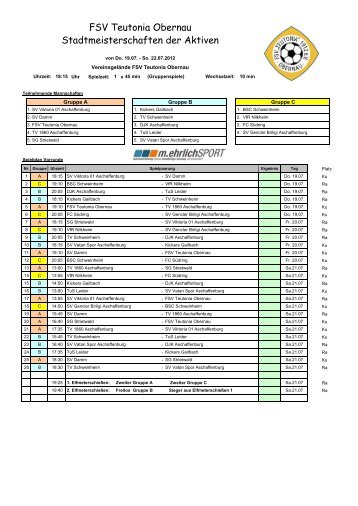 FSV Teutonia Obernau Stadtmeisterschaften der Aktiven - Mittelkreis