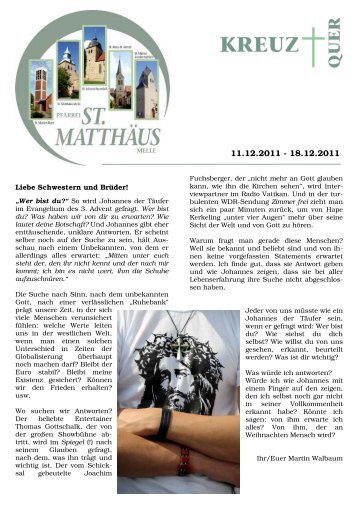 Liebe Schwestern und Brüder! - St. Matthäus Melle