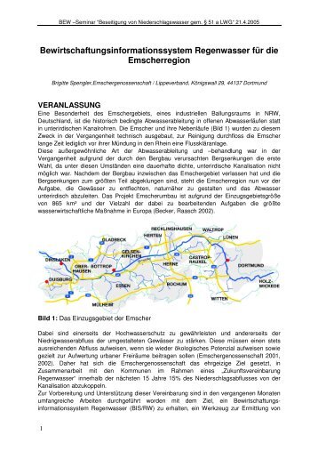 Bewirtschaftungsinformationssystem ... - Emscher Regen