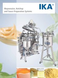 Mayonnaise, Ketchup and Sauce Preparation Systems - IKA