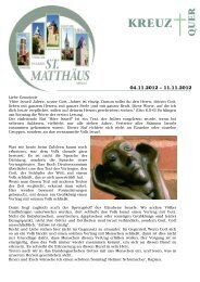 Einladung zu unseren Gottesdiensten - St. Matthäus Melle