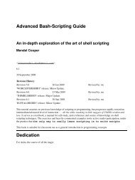 Advanced Bash Scripting Guide Computing Systems Laboratory