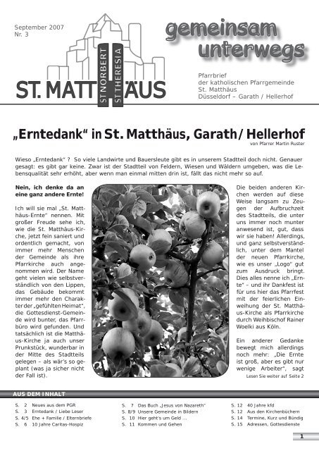 September 2007 - Katholische Pfarrgemeinde St. Matthäus Düsseldorf