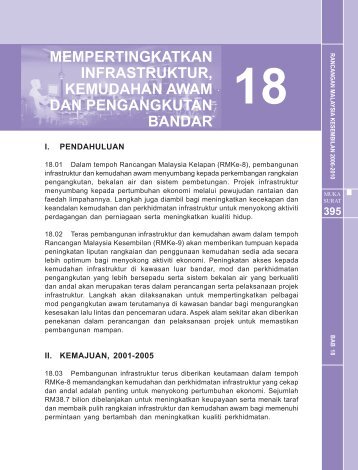 bab 18: mempertingkatkan infrastruktur, kemudahan awam ... - EPU
