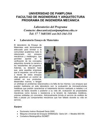 Laboratorios - Universidad de Pamplona