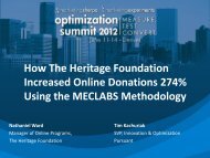 How The Heritage Foundation Increased Online ... - meclabs
