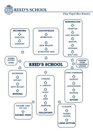 REED'S SCHOOL Day Pupil Bus Routes