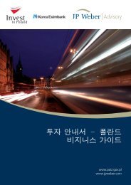 투자 안내서 – 폴란드 비지니스 가이드 - JP Weber