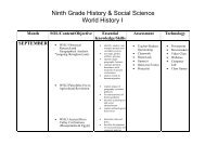 Ninth Grade History & Social Science World History I - York County ...