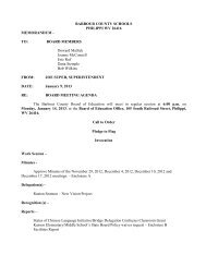 BARBOUR COUNTY SCHOOLS PHILIPPI WV 26416 MEMORANDUM