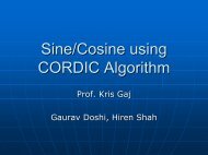 Sine/Cosine using CORDIC Algorithm