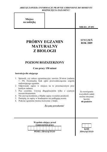 Poziom rozszerzony - dlaStudenta.pl