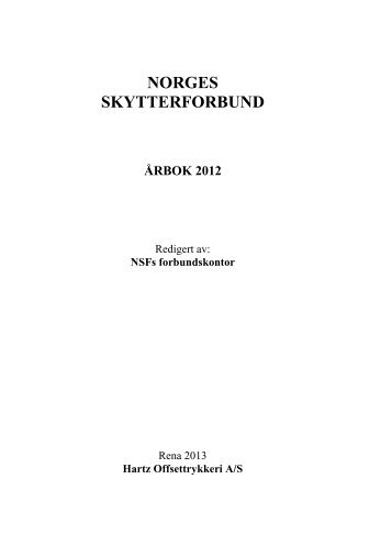 Årboka 2012 - Norges Skytterforbund