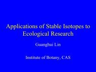 Applications of Stable Isotopes to Ecological Research. (ppt)