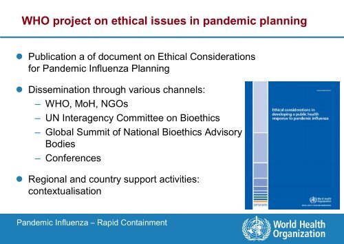 Ethical issues in rapid containment strategies Ethical issues in rapid ...