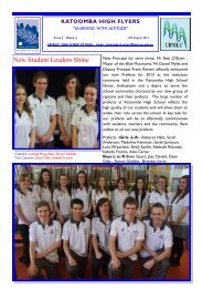 New Student Leaders Shine - Katoomba High School