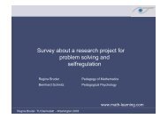 Survey about a research project for problem solving ... - math-learning