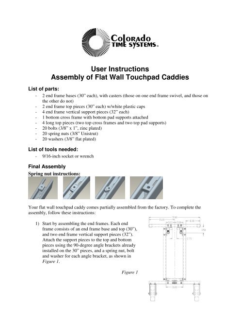 Flatwall Touchpad Caddy Assembly Instructions - Colorado Time ...