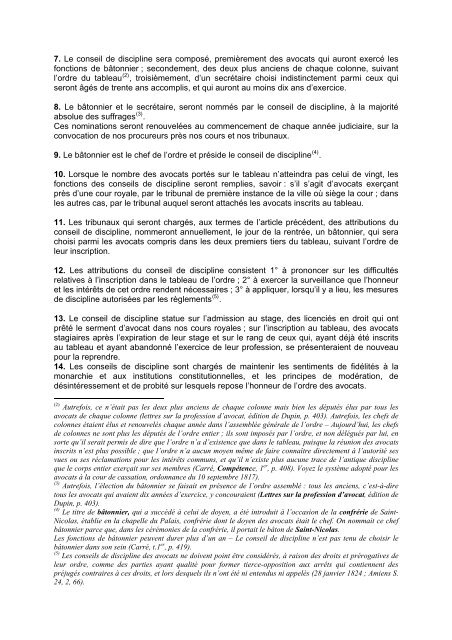 Ordonnance du Roi du 20-23 novembre 1822 - le cercle du barreau