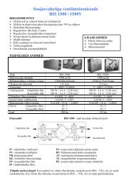 Soojusvahetiga ventilatsiooniseade RIS 1500 / 1500V - New Page 1