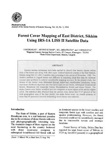 Forest cover mapping of East district, Sikkim using IRS-1A ... - Springer