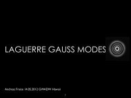 LAGUERRE GAUSS MODES - DCC